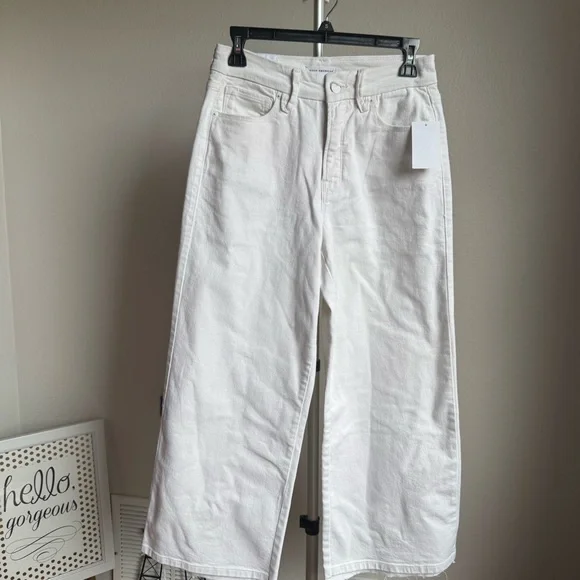 NWT Good American Good Waist Cropped Palazzo Jeans Sz 2/26 - Picture 6 of 12